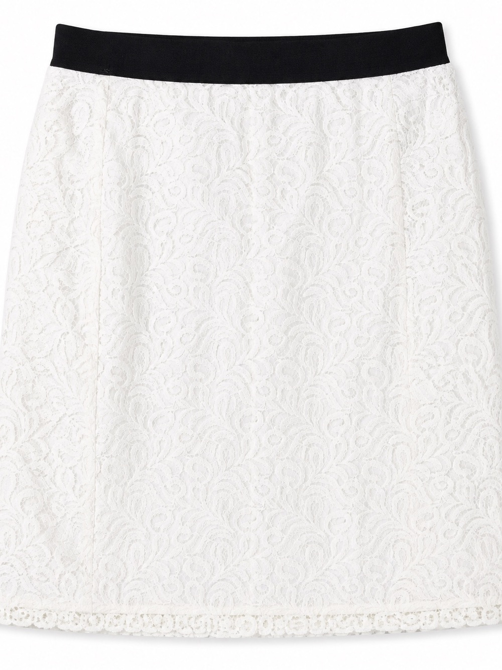 New York & Company White Lace Pencil Skirt | Medium | Pull-On Stretch